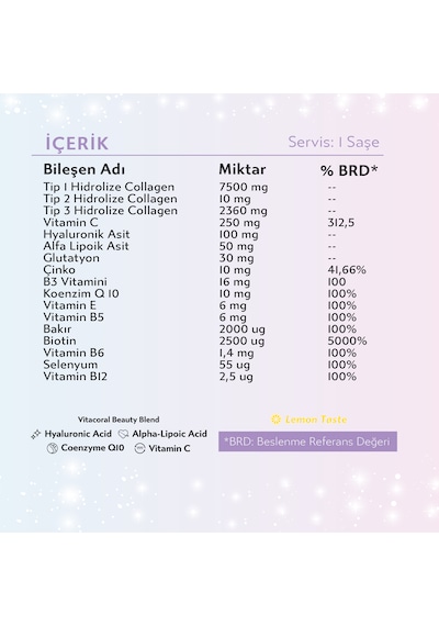 Vitacoral Collagen 30'Lu Saşe