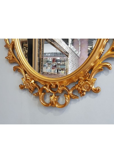 Ayna Denizi Vintage Taç Model Altın Renk Dekoratif  Ayna Altın