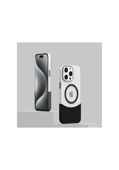 Joko Apple Apple iPhone Uyumlu 16 Plus Carbon Puzzle Magsafe Kapak - Siyah-2 Çok Renkli