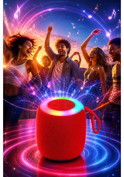 Rgb Işıklı Şarjlı Bluetooth Hoparlör - Type-c - Fm Radyo - Usb - Hafıza Kartı