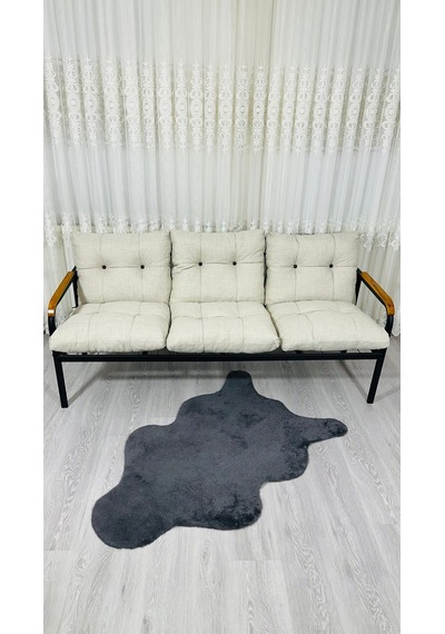 Madame Home Karanfil Balkon, Bahçe, Cafe - Metal Kanepe Koltuk Takımı 3 Lü Krem