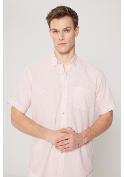 AC&Co / Altınyıldız Classics Erkek Pembe Comfort Fit Düğmeli Yaka %100 Pamuk Flamlı Kısa Kollu Casual Gömlek 4A2022200132PMBS Pembe AC&Co / Altınyıldız Classics Erkek Pembe Comfort Fit Düğmeli Yaka %100 Pamuk Flamlı Kısa Kollu Casual Gömlek 4A2022200132PMBS Pembe