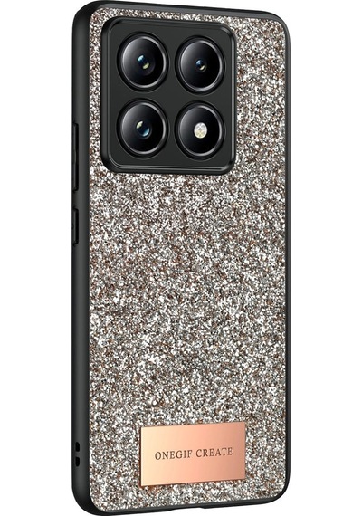 Xiaomi Mi 14t Pro Bright Simli Kapak Altın