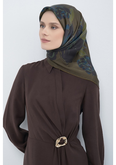 Armine Saf İpek Sura Eşarp-2026 İlkbahar-yaz- 950900d Haki Yeşil