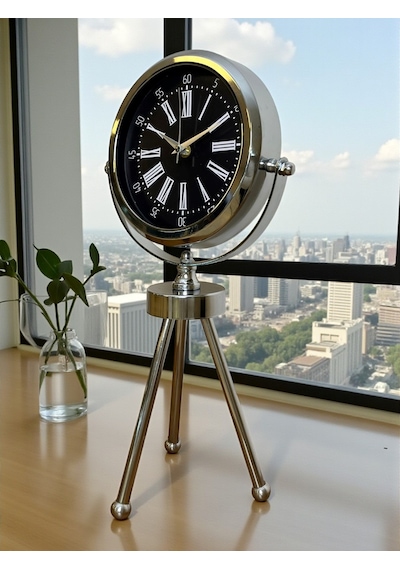 River World Masa Saati 3 Ayaklı Metal Prime Krom Çok Renkli