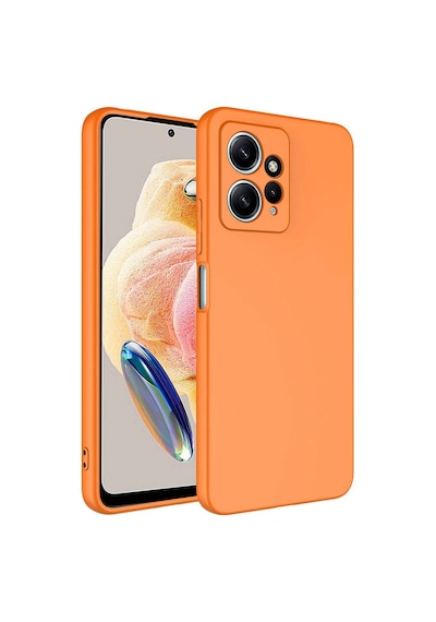 Kilifone - Xiaomi Uyumlu Redmi Note 12 4g - Kılıf İçi Kadife Koruyucu Mara Lansman Kapak - Turuncu