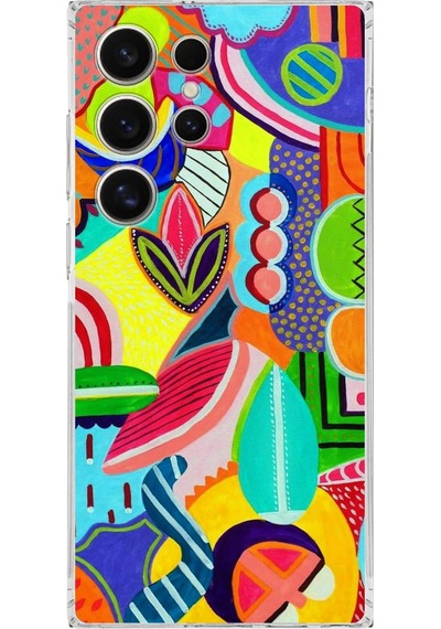 Samsung Galaxy S24 Ultra İle Uyumlu Retro Color 6 Kamera Korumalı Şeffaf Kılıf Şeffaf