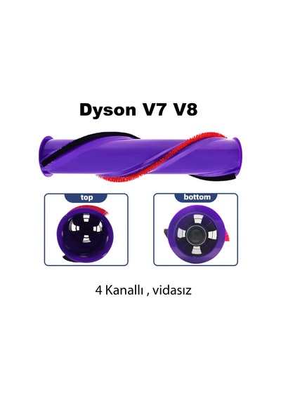 Dyson V7 V8 Uyumlu İçin Halı Temizleme Fırçası , Başlık İçin Rulo Fırça