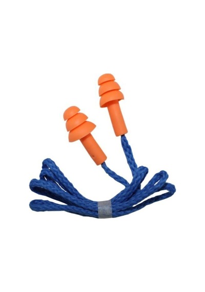 Silikon Çam Tipi Kulak Tıkacı - Yıkanabilir Tekstil Ipli