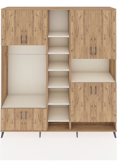 Hyperion Dolap 18 Raflı 8 Kapaklı Tek Askılı 220x44x243 Çam-çam/aytaşı Atlas Çam/aytası Hyperion Dolap 18 Raflı 8 Kapaklı Tek Askılı 220x44x243 Çam-çam/aytaşı Atlas Çam/aytası