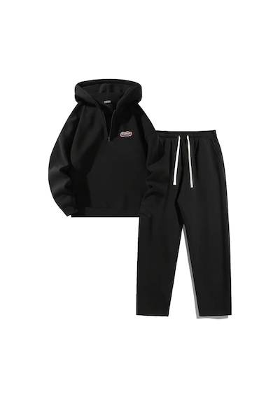 Unisex Oversize Fermuarlı Kapüşonlu Eşofman Altı Joger - Brooklyn Baskılı Eşofman Takımı Siyah Unisex Oversize Fermuarlı Kapüşonlu Eşofman Altı Joger - Brooklyn Baskılı Eşofman Takımı Siyah