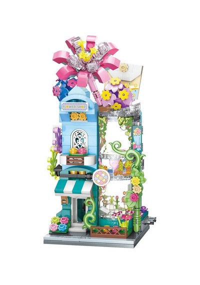 Kp28016 Keeppley City Corner - Greenness Flower Shop - Çiçekçi 356 Parça Yapım Seti