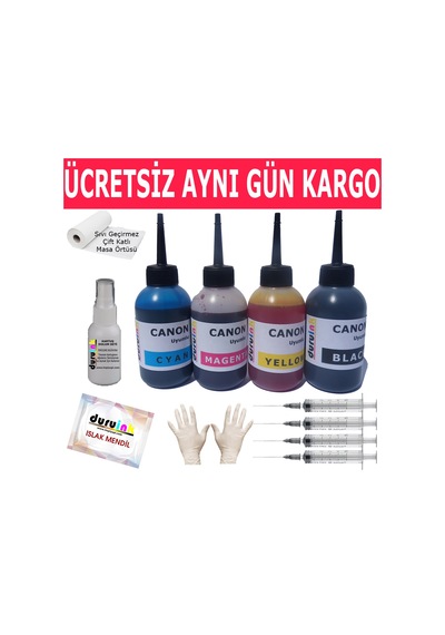 Canon Bitmeyen Kartuşlu Tanklı Yazıcı Uyumlu 4X100 ML Mürekkep Set