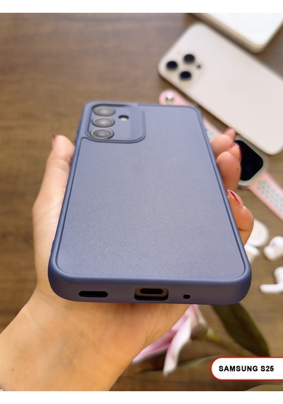Samsung Galaxy S25 Uyumlu Kamera Korumalı Darbeye Dayanıklı Renk Atmayan Keep Silikon Kılıf Lacivert