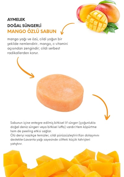 Sabun Mango Özlü - Doğal Banyo Süngerli Sabun Diğer