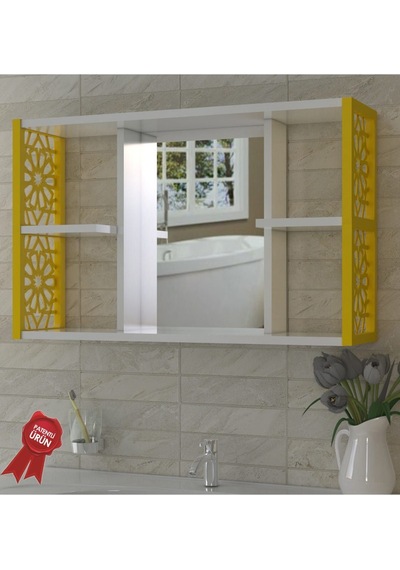 Aynalı Banyo Dolabı Sarı Diğer