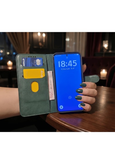 Samsung Uyumlu Galaxy S23 Fe Kılıf Kapaklı Ve Cüzdanlı Stand Olabilen Deri Kılıf