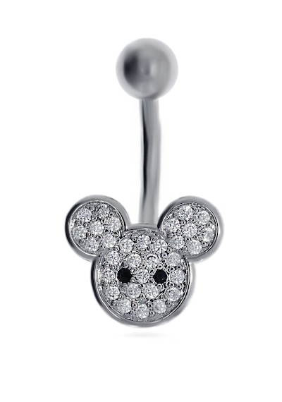 Kadın Mickey Model Çelik Piercing Gümüş