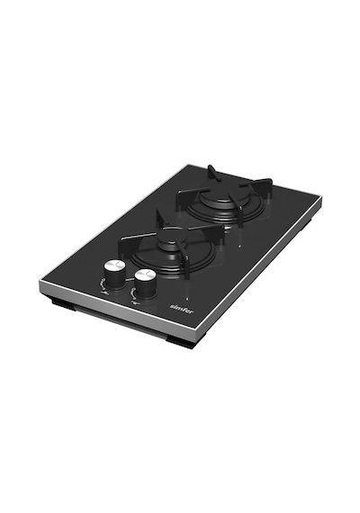 Simfer 3040-N Domino Set Üstü Siyah Cam Ocak 2G Emaye Izgara