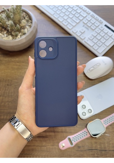 Samsung Galaxy A07 Uyumlu Kamera Korumalı Darbeye Dayanıklı Renk Atmayan Keep Silikon Kılıf Lacivert