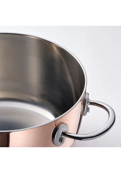 Ikea Fınmat Kapaklı Tencere 3 L 21 Cm Krom - Bakır 2 Parça