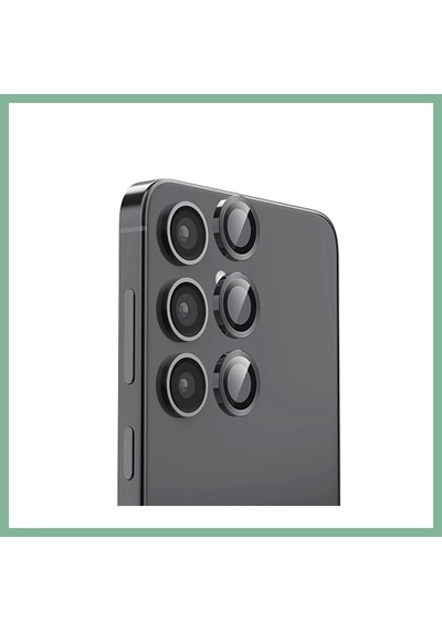 Bşkvirgo Samsung Galaxy S25 Uyumlu Raze Metal Kamera Lens - Siyah Bsk2026