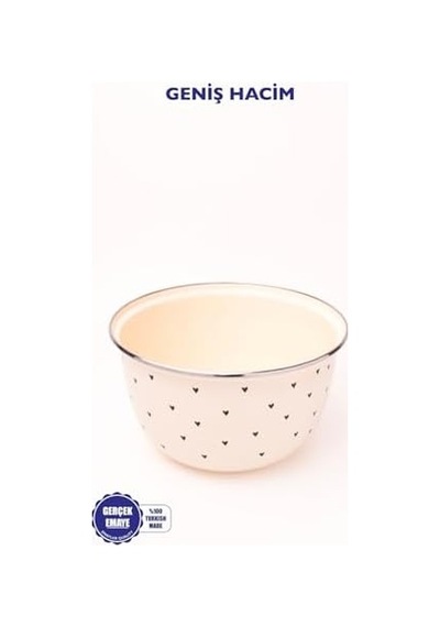 Black Cupid Emaye Karıştırma Ve Salata Kabı 24cm 4 Litre Ocağa Da Koyulabilir