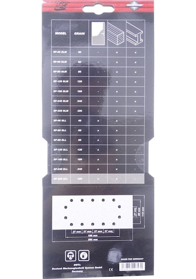 DWT SP-320SLL Dikdörtgen Delikli Zımpara Kağıdı 115x280mm 320 Kum DWT SP-320SLL Dikdörtgen Delikli Zımpara Kağıdı 115x280mm 320 Kum