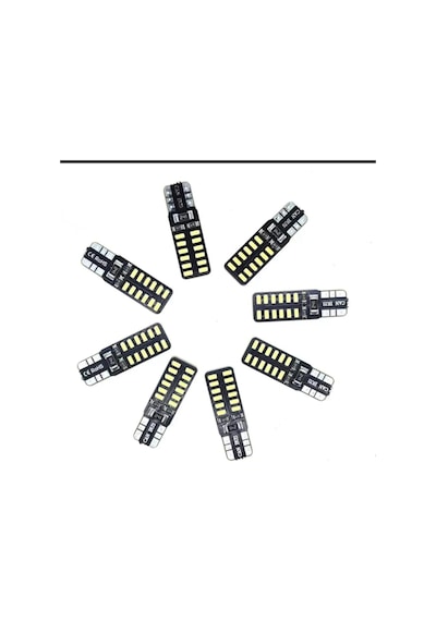 Sisa Senistesenal T10 Dipsiz (10 Adet) W5W 24 Ledli Canbus Beyaz Park Plaka Ampulü