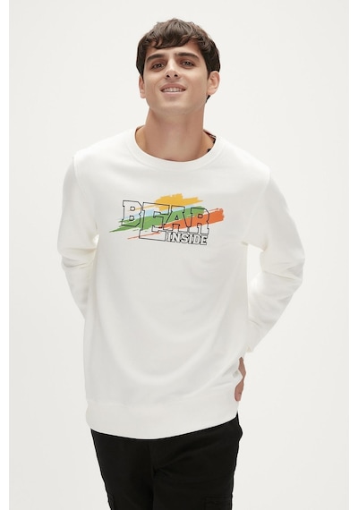 Bad Bear Crayon Crewneck Sweatshırt Erkek Ekru 23.02.12.012 Siyah