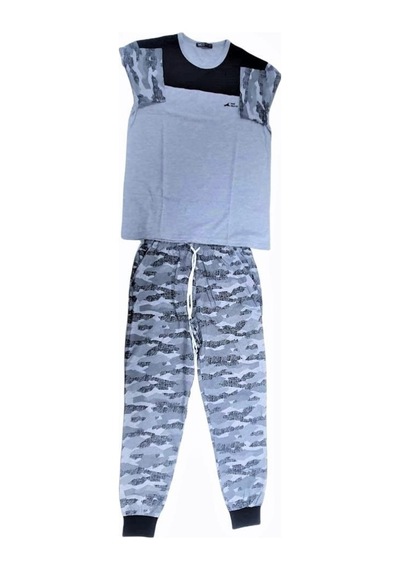 Mod Collection Kamuflaj Paçası Lastikli Erkek Pijama Takım