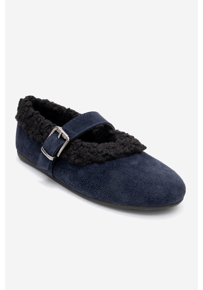 Luvishoes Luvi Shoes Guın Lacivert Süet Hakiki Deri Peluş Detaylı Kemerli Kadın Babet Ayakkabı Lacivert Luvishoes Luvi Shoes Guın Lacivert Süet Hakiki Deri Peluş Detaylı Kemerli Kadın Babet Ayakkabı Lacivert