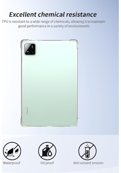 Xiaomi Pad 7 Pro Kılıf Şeffaf Silikon Köşe Korumalı Crystal Clear Darbe Emici Arka Kapak Arka Kapak Xiaomi Pad 7 Pro Kılıf Şeffaf Silikon Köşe Korumalı Crystal Clear Darbe Emici Arka Kapak Arka Kapak