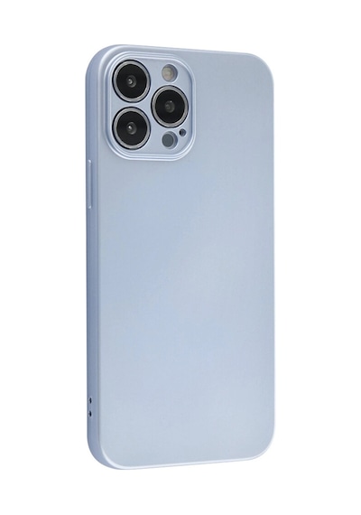 Apple iPhone Uyumlu,  13 Pro Kılıf Nano İçi Kadife Silikon - Sky Blue