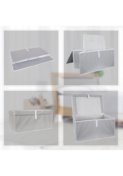 Çok Amaçlı Baza Altı Mega Kutu Hurç Çizgili 60x40x30 Renkli