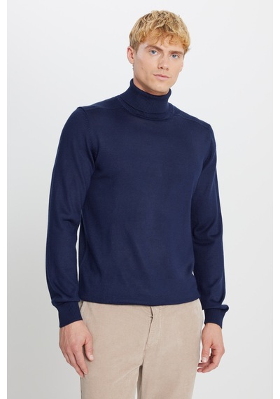 AC&Co / Altınyıldız Classics Erkek Lacı Yünlü Standart Fit Normal Kesim Tam Balıkçı Yaka Triko Kazak Lacı AC&Co / Altınyıldız Classics Erkek Lacı Yünlü Standart Fit Normal Kesim Tam Balıkçı Yaka Triko Kazak Lacı