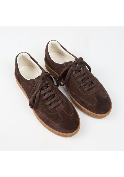 Krahe Palminteri Erkek Hakiki Deri Bağcıklı Kahve Sneakers