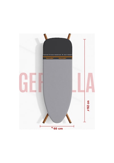 Optimum Plus Xxl 162x60cm Ütü Masası Bezi Örtüsü Kılıfı Gri-turuncu