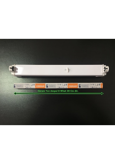 Osram 8w 30cm Tuv Uv-c Ampul Ve Çalıştırma Armatürü Mikrop Kırıcı