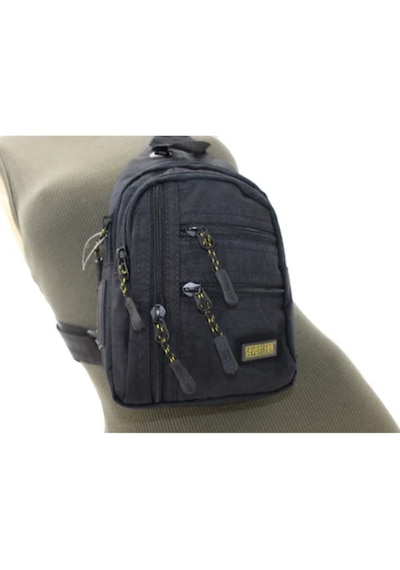 Ogdo - Kanvas Çapraz Sırt, Göğüs Çantası Ve Omuz Çantası - Body Bag - 4924 Gri