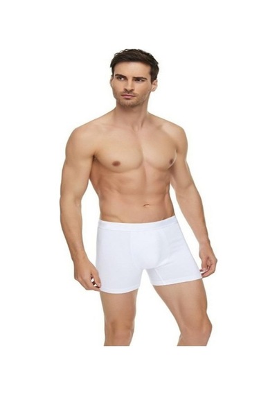 Tutku Erkek Beyaz 8Li Likralı Boxer 001