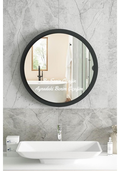 Ayna İçin Sticker Bu Senin Çiçeğin Aynadaki Benim Çiçeğim Yazısı Cam İçin Sticker Yazı