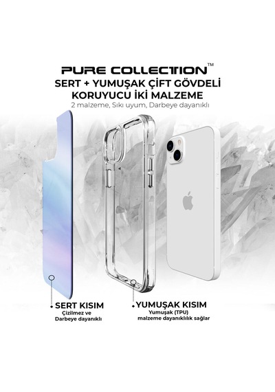 Bix iPhone Uyumlu 13 / 14 Pure Rainbow Renk Geçişli Şeffaf Kılıf Çizilmeye Dayanıklı Darbe Emici Parmak İzi Önleyici Mavi Bix iPhone Uyumlu 13 / 14 Pure Rainbow Renk Geçişli Şeffaf Kılıf Çizilmeye Dayanıklı Darbe Emici Parmak İzi Önleyici Mavi