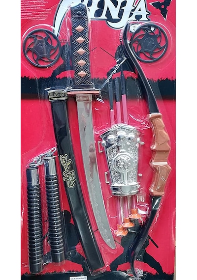 Oklu Ninja Kılıç Seti Kılıç Kın Mınçıka Ok Kını Ok Ninja Yıldızı