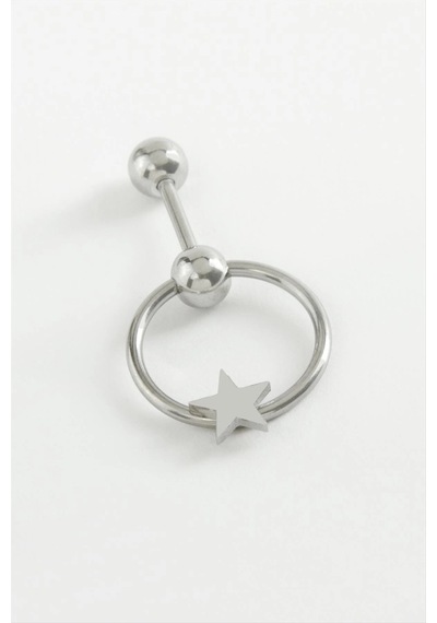 Çelik Kolye Yıldız Çelik Piercing 1 Adet Çok REnkli