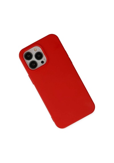 Apple Uyumlu iPhone 14 Pro Uyumlu Kılıf Nano İçi Kadife Silikon - Kırmızı