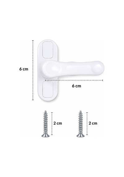 Pvc Pimapen Pencere Cam Balkon Kapısı Güvenlik Emniyet Kilidi 1 Adet Beyaz