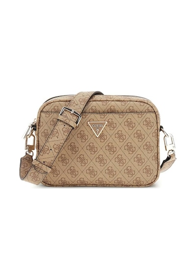 Guess Kadın Monogram Desenli Geniş Askılı Kamera Çantası - Kahverengi Kahverengi