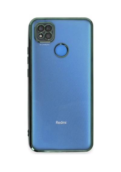 Bezos Redmi 9c Uyumlu Kılıf Lensli Silikon - Yeşil Rengaren