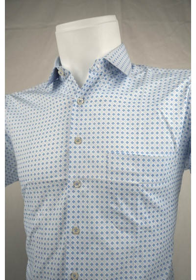 Elitpark Blue Point Pattern Pamuklu Cepli Klasik Fit Premium Erkek Gömlek Buz Mavisi - Mavi Nokta Desen Elitpark Blue Point Pattern Pamuklu Cepli Klasik Fit Premium Erkek Gömlek Buz Mavisi - Mavi Nokta Desen